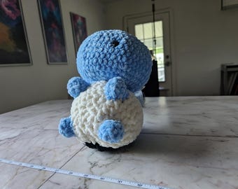 Handmade Turtle Plushie: Crochet Pokemon-Inspired Amigurumi
