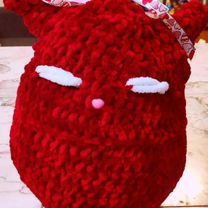 Large Valentine&#39;s Day Kitty Amigurumi Crochet Plush