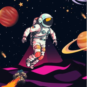 Carte personnalisée de l'espace, carte personnalisée 3D, carte d'astronaute, carte de l'espace extra-atmosphérique, carte de la galaxie, carte de message secret, carte de la planète, carte de science-fiction personnalisée