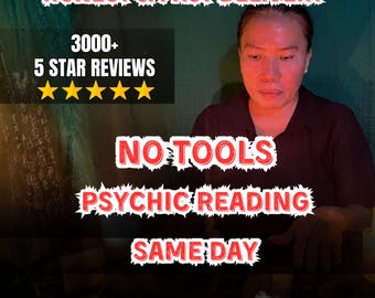 Same Day No Tools Psychic Reading, Personalized Intuitive Reading, Love, Career, Future, Fast Delivery