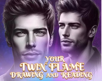 Twin Flame Sketch + Reading | See His Face, Name Initial, Zodiac Sign, Personality, Meeting Time & Place, SAME DAY