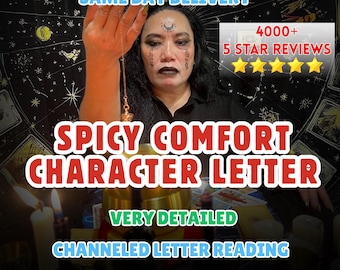 Carta de amor picante canalizada de tu personaje favorito, lectura de conexión del alma, comunicación personalizada con tu personaje favorito.