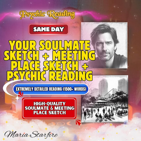 Soulmate Drawing + In-Depth Psychic Reading | Same Day Delivery | Draw My Soulmate, Future Husband/Wife Sketch, Soulmate Sketch, DIGITAL PDF
