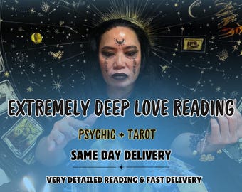 Psychic + Tarot Love Reading, Twin Flame Reading, Soulmate Reading, Medium Reading with Tarot Cards, Psychic Love Reading, SAME DAY