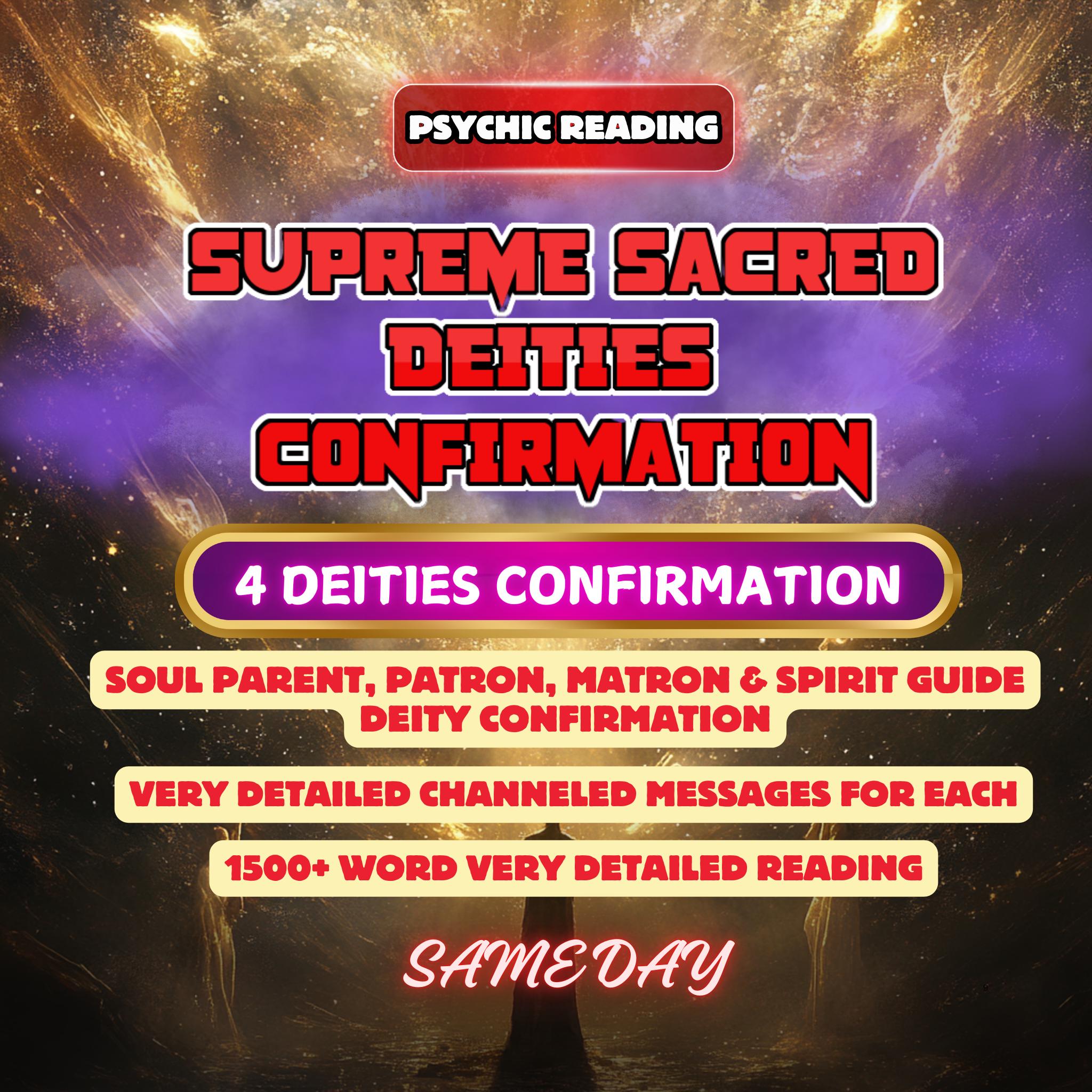 Supreme Divinity Supreme Sacred Deity Confirmation, Soul Parent, Patron & Matron, Spirit ...