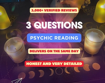 3 Questions Psychic Reading | Love, Career, Money, Life | Detailed Psychic Insight | Same Day Delivery
