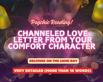 Channeled Love Letter from Your Comfort Character - Soul Connection Reading, Divine Message Delivery, Custom Comfort Character Communication