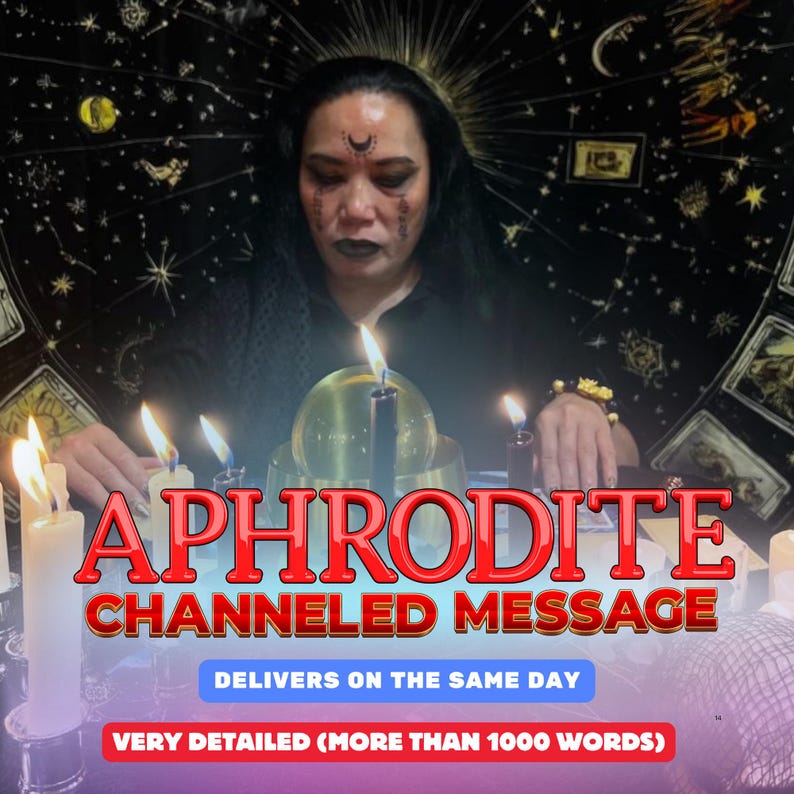 Channeled Message from Aphrodite, Personalized Guidance on Love, Beauty & Confidence, Wisdom from the Greek Goddess of Love and Attraction image 1