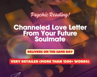 Channeled Love Letter From Your Future Soulmate, Love Letter From Your Soulmate, Psychic Love Letter, Psychic Love Reading, SAME DAY