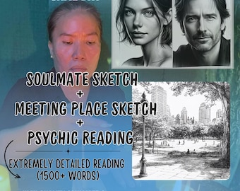 Soulmate Drawing + In-Depth Psychic Reading | Same Day Delivery | Draw My Soulmate, Future Husband/Wife Sketch, Soulmate Sketch, DIGITAL PDF
