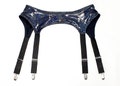 Galactic Garter Belt for Over the Knee Socks in Rainbow Vortex Black