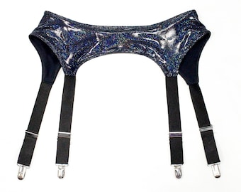 Galactic Garter Belt in Rainbow Vortex Black