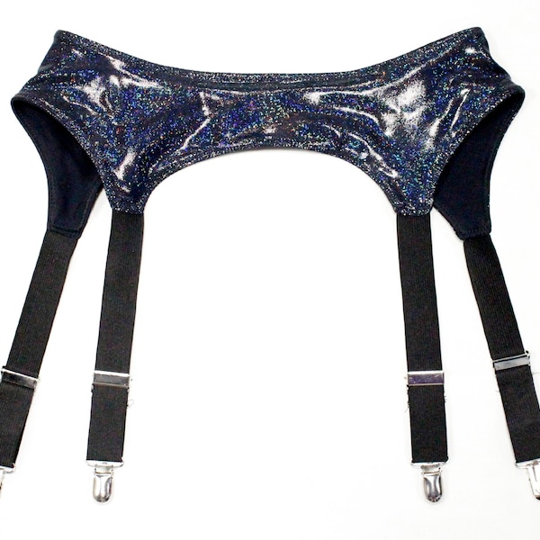 Galactic Garter Belt in Rainbow Vortex Black