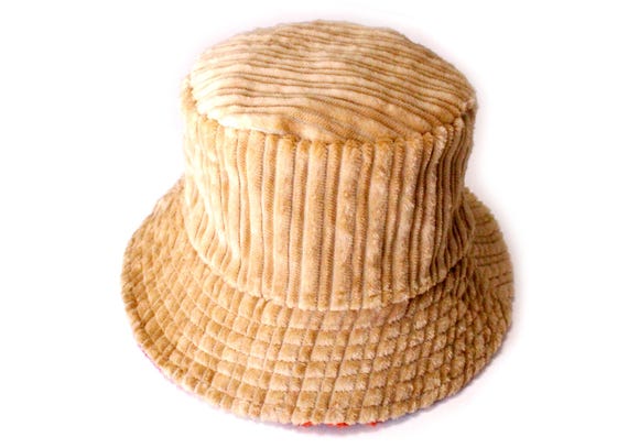 Patchwork Bucket Hat - Reversible Corduroy Colorf… - image 9