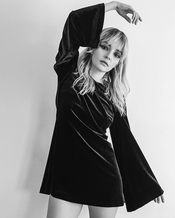 Black Velvet Witchy Dress - Witch Minidress - Extra Small Medium Large Plus  Custom - Sixties Mod Goth Dress - XXS XS S M L XL 2XL 3XL 4XL - Etsy