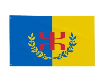 Kabyle Folk Flagge: Berber Ethnic Tapisserie Banner (90 x 150 cm)