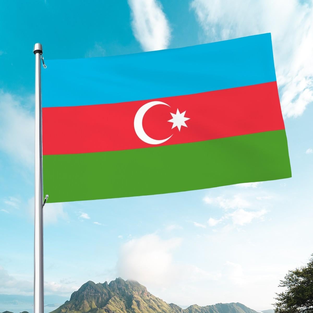 Azerbaijan Flag: Wall Tapestry Banner Home Decor (90x150 Cm