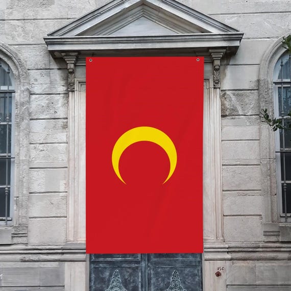 AZ FLAG Bandiera Impero Ottomano 150 x 90 cm - Bandiera Sublime Stato Ottomano - Turchia 90 x 150 cm Foro per Asta