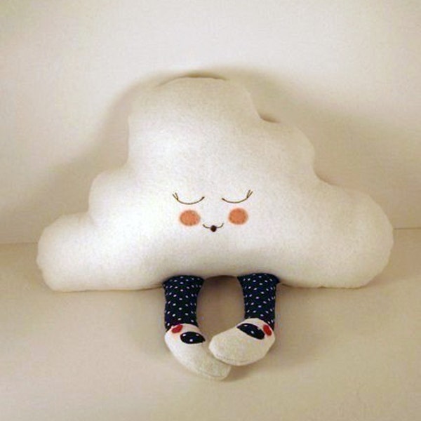 Hug A Cloud in navy and red