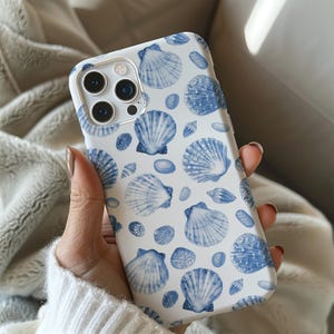 Seashell Phone Case Ocean Cell, Phone Case Coastal,  Aesthetic Summer Phone Cover Beach iPhone 16 15 14 13 12 Pro Samsung S24, S23, S22, S21