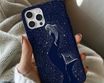 Whale Shark Phone Case, Coral Reef, Phone Cover Ocean Marine Life, Phone Cover Sea Creature Seashells iPhone 16 15 14 13, Samsung S24, S23