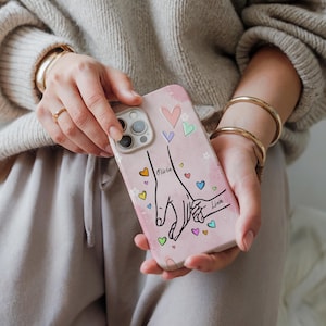 You Hold Our Hands Phone Case, Custom Name, Personalized 3D Inflated Effect Printed iPhone16 15 14 more, Mother’s Day Gift, Mom Gift