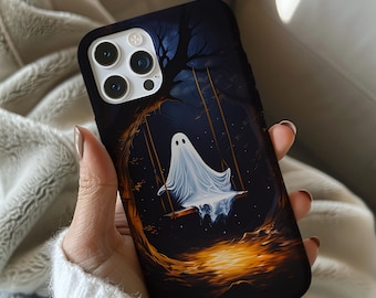 Spooky Ghost Phone Case Halloween Phone Case Cute Ghosty Lovers Gift for  iPhone 16 15 14 13 12 11 PRO Max Plus, Samsung Galaxy S24, S23