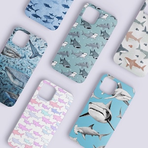 Ocean Animal Whale Shark Pattern Phone Case fit for Apple iPhone 16 Pro Max Plus 15, 14, 13, 12, 11, XR Samsung S24 and Google Pixel Cover