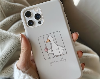Funny Goose Phone Case - Trendy "Got Too Silly", Trendy Silly Goose Meme Gift,  Phone Case iPhone 16 15 14 13 12 Pro Max Plus, Samsung S24