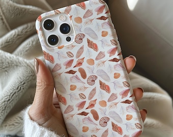 Seashell Phone Case Ocean Cell Phone Case Coastal Aesthetic Summer Phone Cover BeachiPhone 16 15 14 13 12 Pro Max Plus Samsung S25 S24 S23