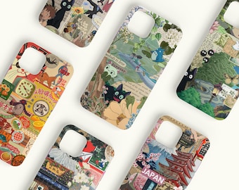 Japanese Mood Board Phone Case, Japanese Cover for iPhone 16 15 14 13 12 11 X XR XS Pro Max Plus Samsung S25 Ultra S24 S23 S22 S21, Gift