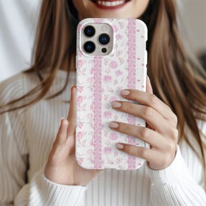 BLUSHING FLORALS iPhone Case, Phone Case For iPhone 16 15 14 13 12 11 PRO Max, Samsung Galaxy S24, S23, S22, S21 Google Pixel Cover, Gift