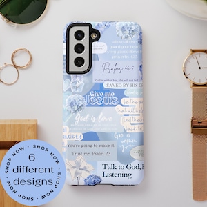 Bible Verse Design Cover for Samsung Galaxy S24, S23, S22, S21, Ultra FE Plus Note 10 Cover, Cute Aesthetic Phone Case, Gift for her or him