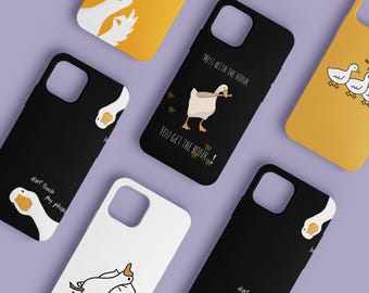 Duck Phone Case Silly Goose Animal Cover fit for iPhone 16 Pro Max 15 14 13 12 11 XS Plus Mini, Samsung S25, Cute Phone Cover Gift For Her
