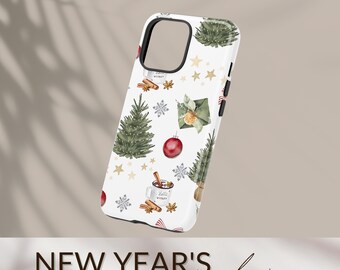 ヴィンテージクリスマスツリーのスマホケース、クリスマスプレゼントのアイデア、クリスマスプレゼントにぴったりのiPhone 17 Air Proケース