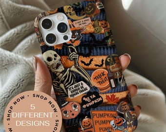 Halloween Horror Phone Case, Scary Movie Fan Gift, Spooky Aesthetic Cover 16 15 14 13 12 11 Pro Max Plus, Samsung Galaxy S24 S23 S22 Ultra