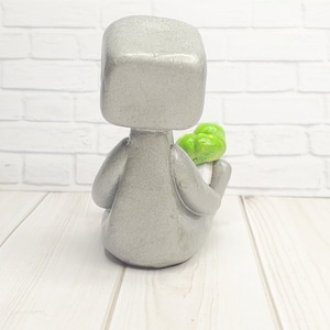 Book Worm Robot Figure Resin Art Toy Book Lover Gift Desk Decor image 5