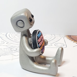 Your Mental Health Matters Robot Figurine Resin Art Toy Kawaii Desk Buddy image 3