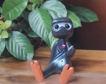 Ninja Robot Resin Art Toy Figure Kawaii Desk Friend Gift