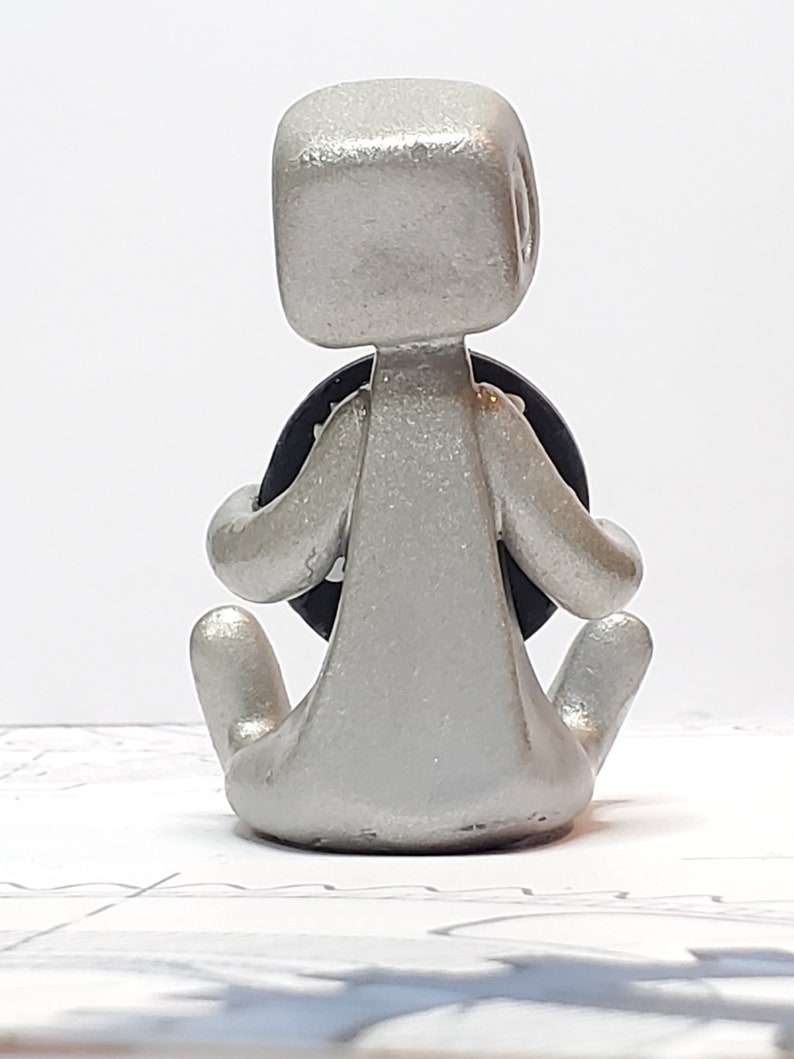 Mental Health Gift Robot Figurine – Your Anxiety Is A Lying Hoe Reminder Desk Buddy – Desk Decor – Handmade image 7