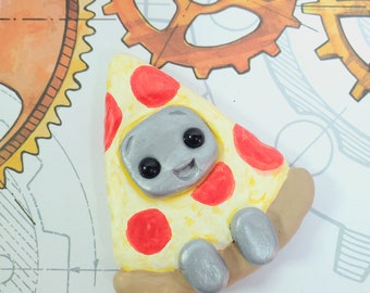 Pizza Robot Magnet Figurine