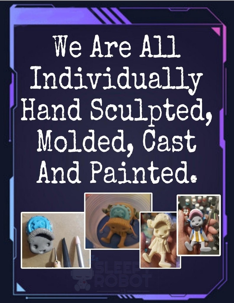 Mental Health Gift Robot Figurine – Your Anxiety Is A Lying Hoe Reminder Desk Buddy – Desk Decor – Handmade image 5