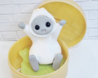 Bao Dumpling Robot Resin Art Toy Figure Kawaii Desk Friend Gift