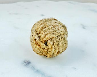 Natural Jute Rope Knob: Coastal Nautical Decor