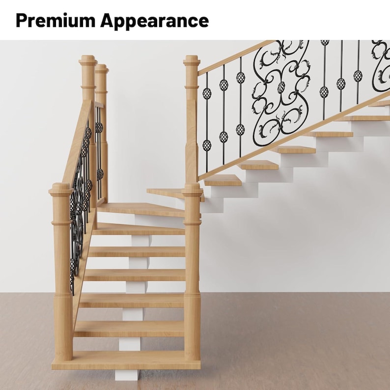 Solid Wood Box Newel Post: Handcrafted Stair Railing Support (55 ...