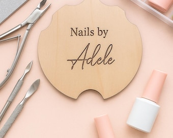 Personalised Wooden Nailfie Photo Prop: Nail Display Holder