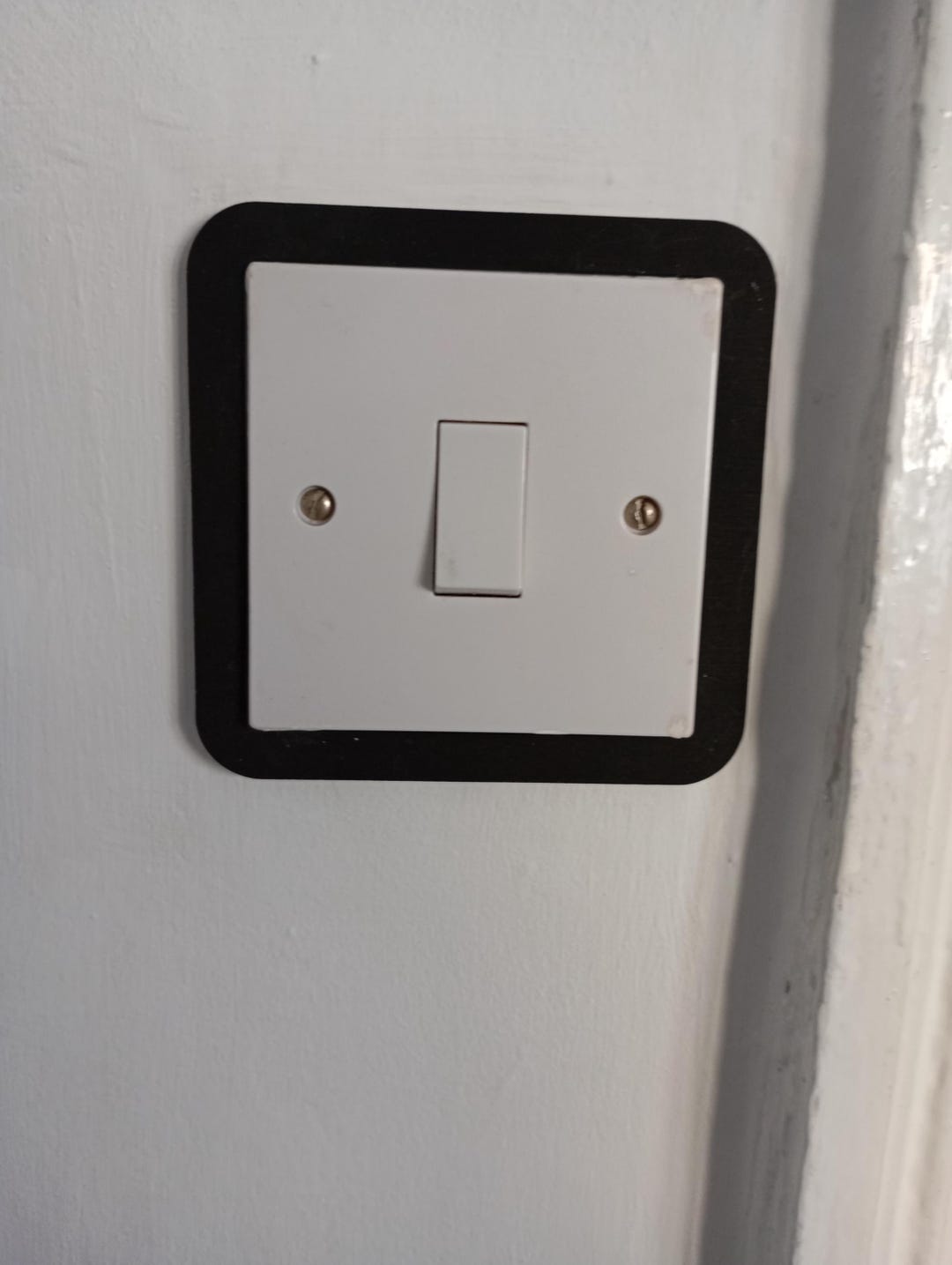 Black MDF Light Switch Surround: Modern Rounded Edge Frame - Etsy