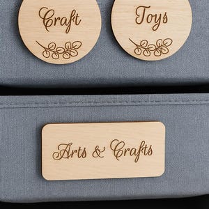 Engraved Wooden Storage Labels: Rustic Pantry Organization