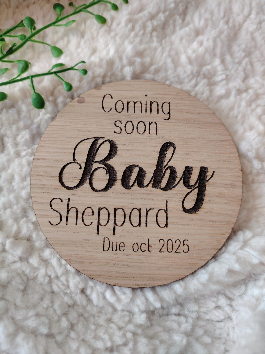 Engraved Wooden Baby Announcement Plaque Social Media Photo Prop Etsy — free download