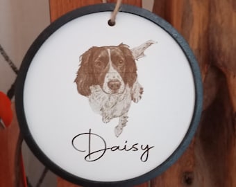 Personalised Layered Wood Pet Portrait – Custom Engraved Keepsake